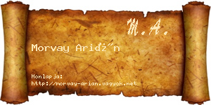 Morvay Arián névjegykártya